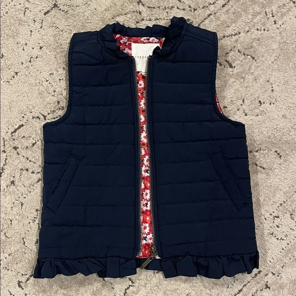 Copper Key Navy Blue Kids Vest